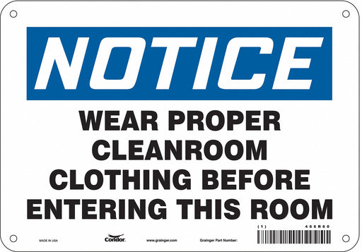 Safety Sign 7 inx10 in Polyethylene