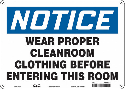 Safety Sign 10 in x 14 in Polyethylene
