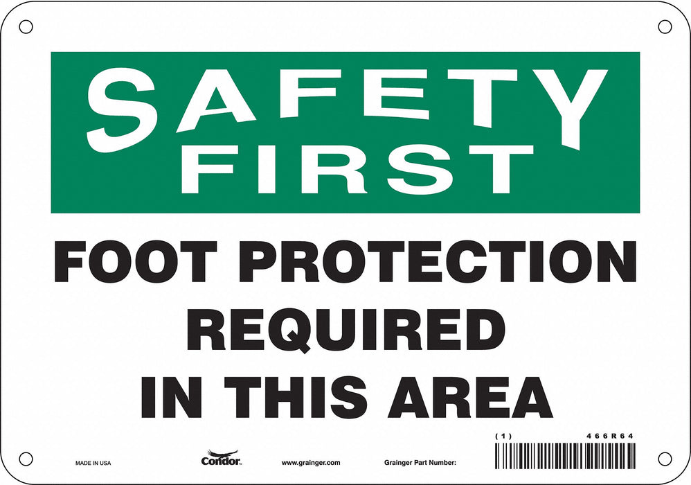 Safety Sign 7 in x 10 in Aluminum
