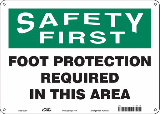 Safety Sign 10 in x 14 in Aluminum