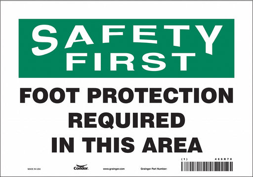 Safety Sign 7 in x 10 in Vinyl