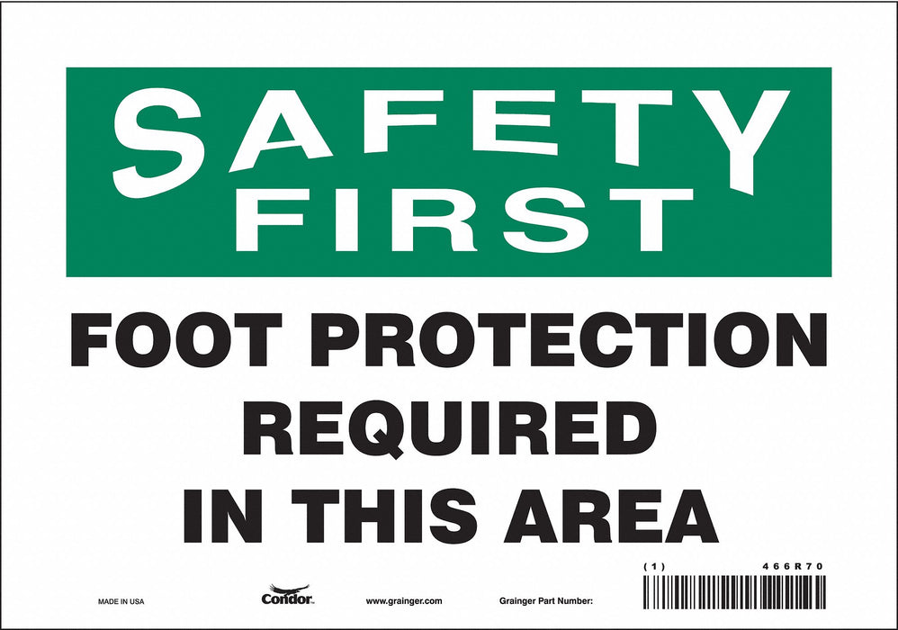Safety Sign 7 in x 10 in Vinyl