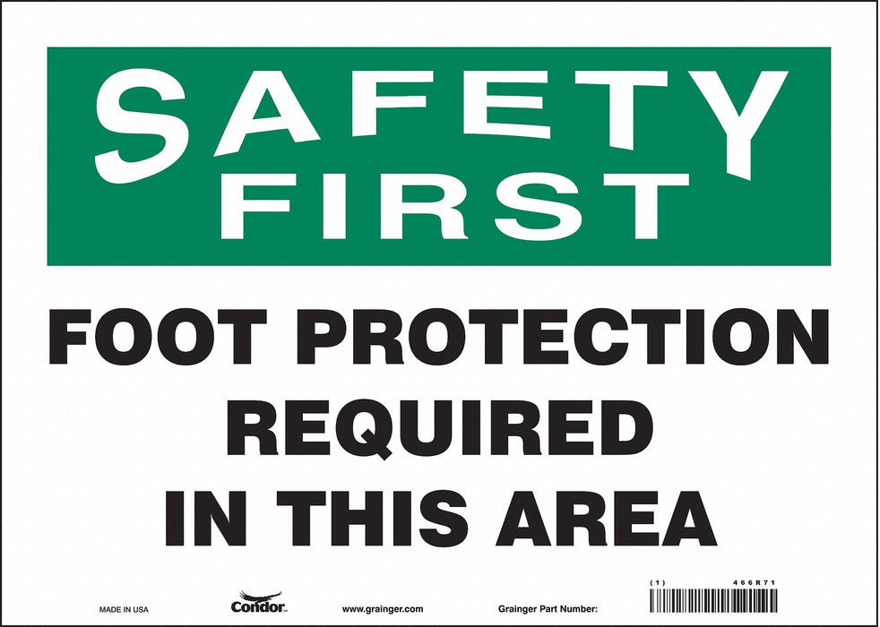 Safety Sign 10 inx14 in Vinyl
