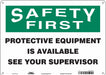 Safety Sign 10 in x 14 in Aluminum