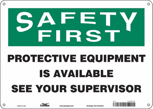 Safety Sign 10 inx14 in Polyethylene