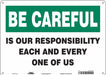 Safety Sign 10 inx14 in Aluminum