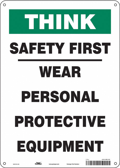 K0729 Safety Sign 14 inx10 in Aluminum