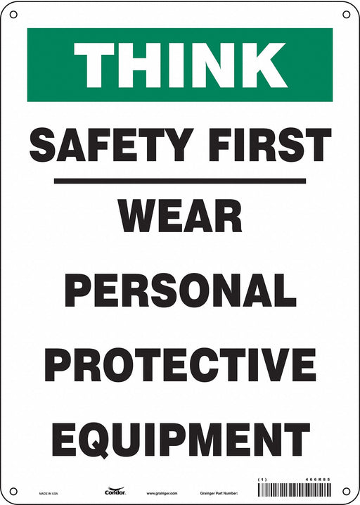 K0729 Safety Sign 14 inx10 in Aluminum