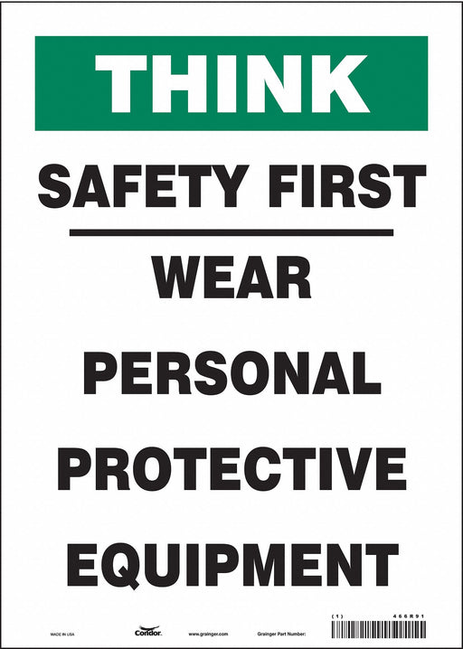 K0729 Safety Sign 14 inx10 in Vinyl