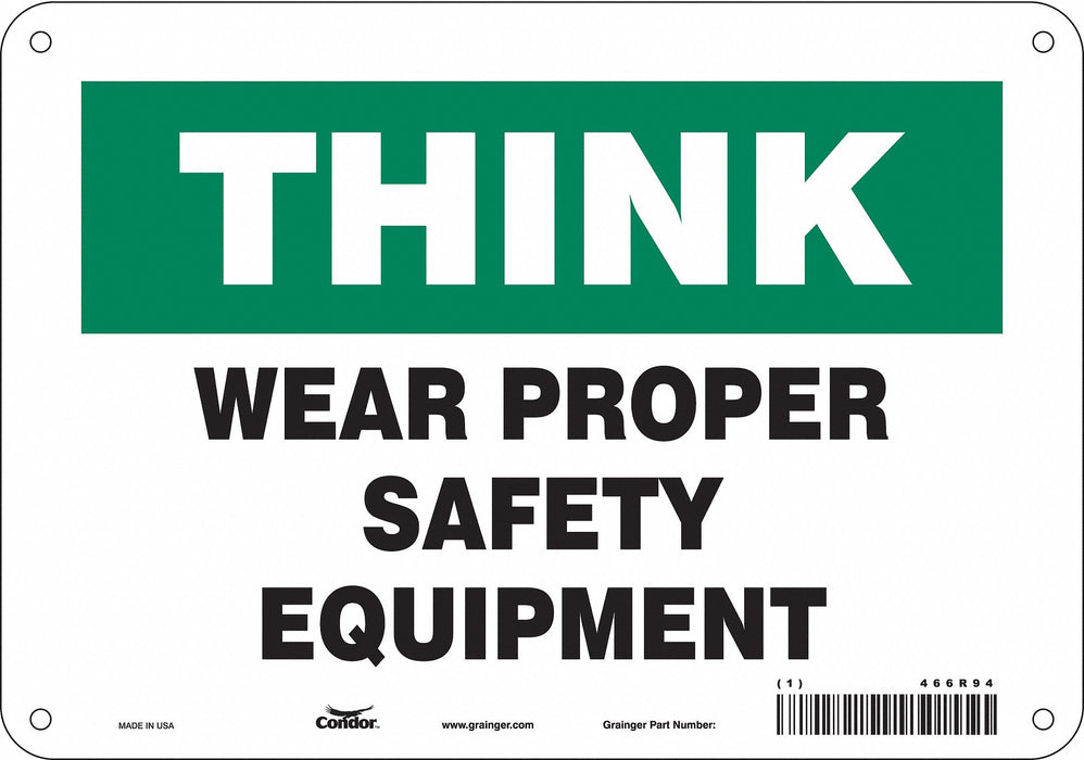 Safety Sign 7 in x 10 in Aluminum
