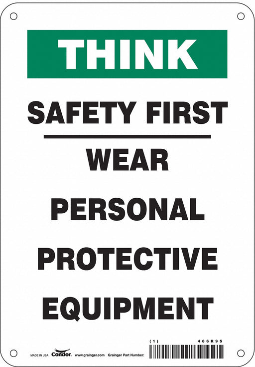 K0729 Safety Sign 10 in x 7 in Aluminum