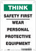 K0729 Safety Sign 10 in x 7 in Aluminum