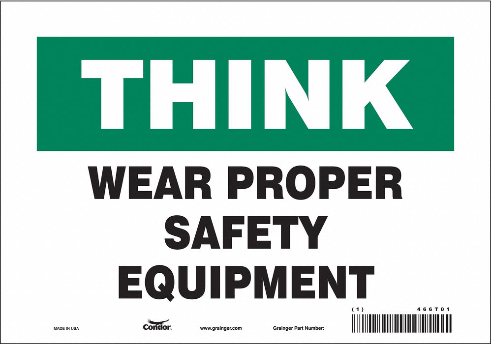 Safety Sign 7 inx10 in Vinyl