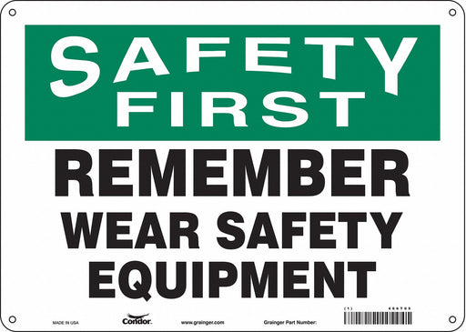 Safety Sign 10 inx14 in Aluminum