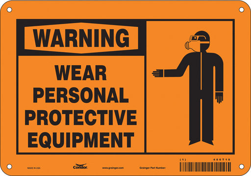 Safety Sign 7 in x 10 in Aluminum