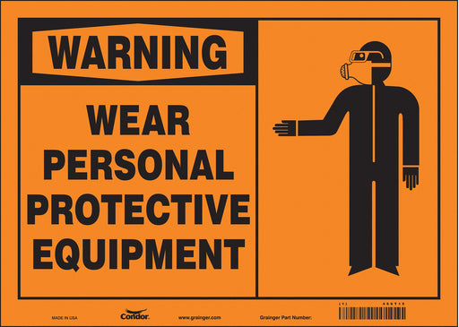 Safety Sign 10 inx14 in Vinyl