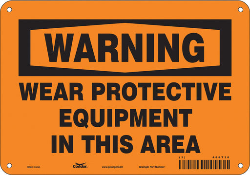 Safety Sign 7 in x 10 in Aluminum
