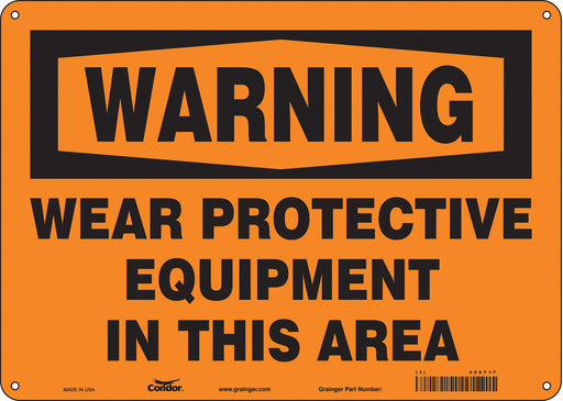 Safety Sign 10 in x 14 in Aluminum