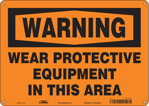 Safety Sign 10 inx14 in Polyethylene