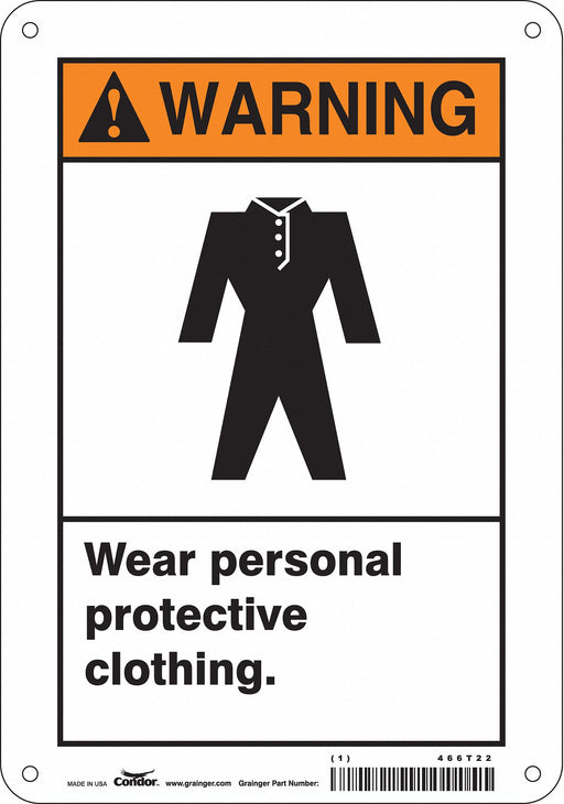 Safety Sign 10 in x 7 in Aluminum