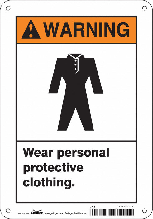 Safety Sign 10 in x 7 in Polyethylene