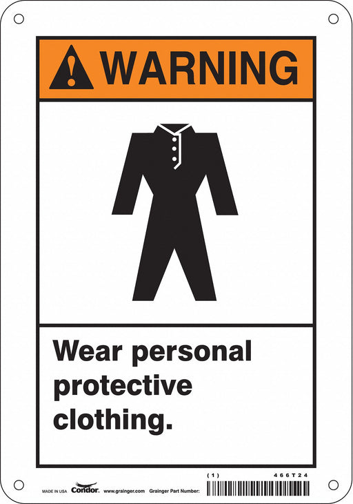 Safety Sign 10 in x 7 in Polyethylene