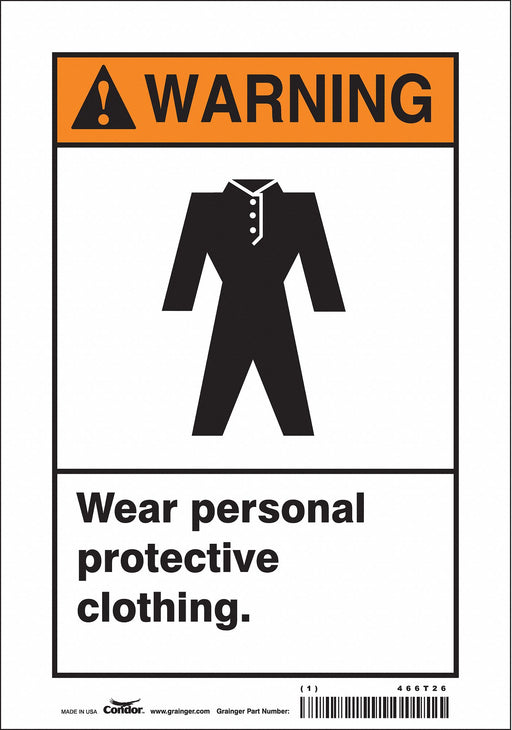 Safety Sign 10 in x 7 in Vinyl