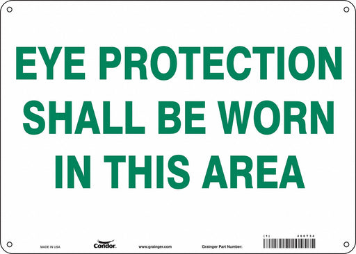 Safety Sign 10 in x 14 in Aluminum