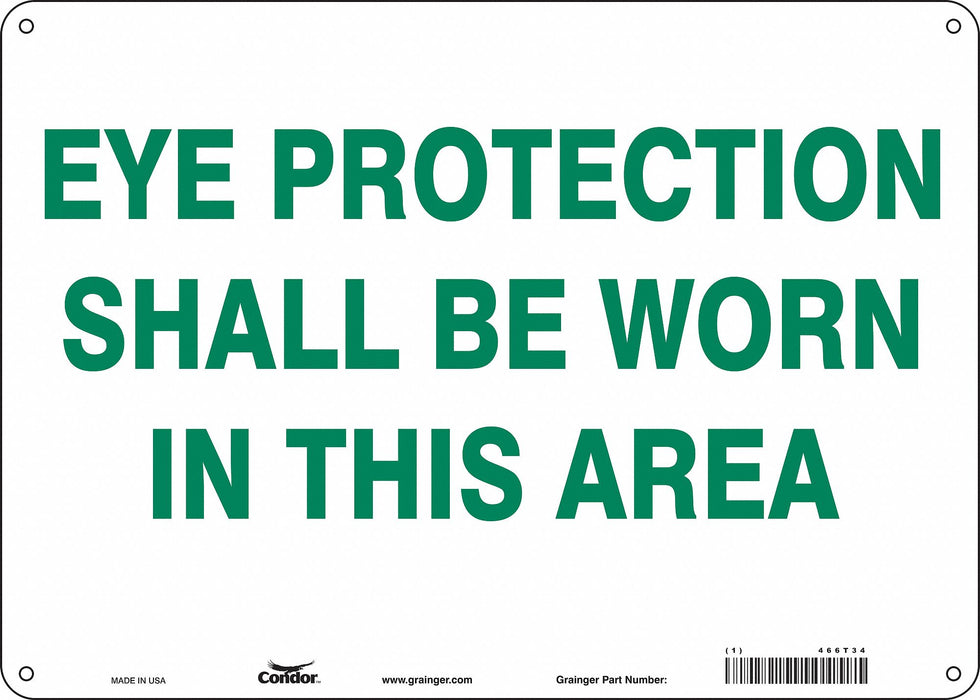 Safety Sign 10 in x 14 in Aluminum