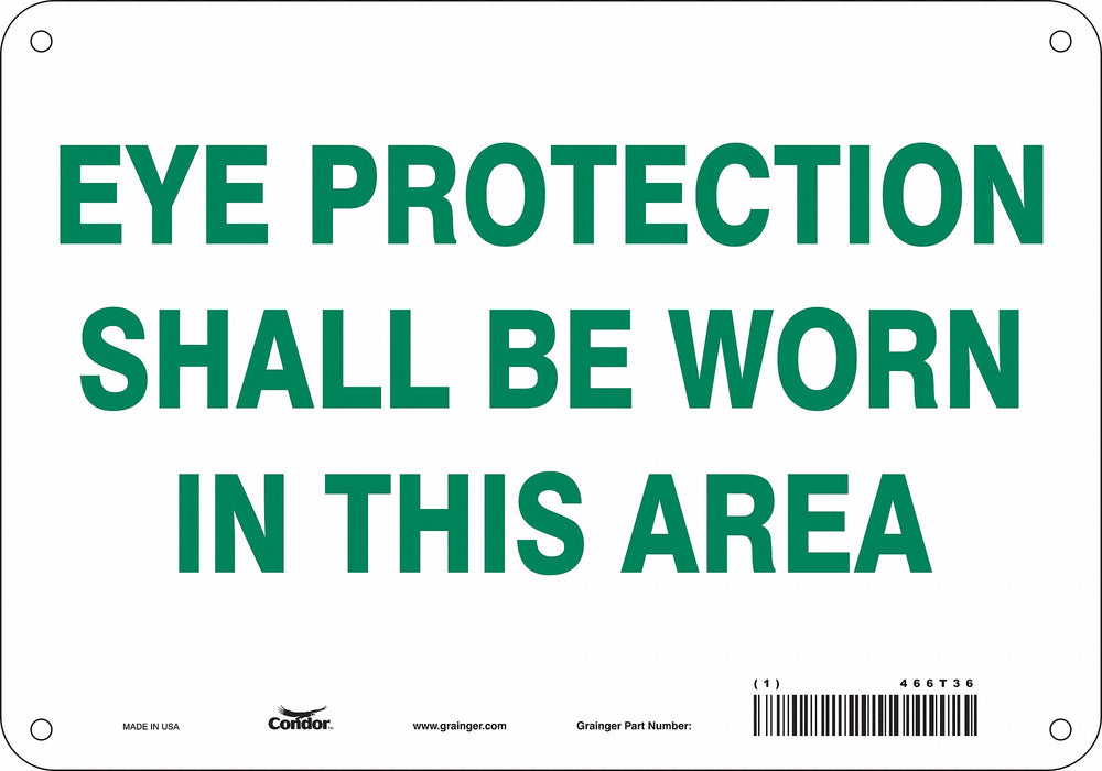 Safety Sign 7 in x 10 in Polyethylene