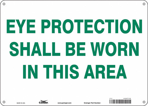 Safety Sign 10 inx14 in Vinyl