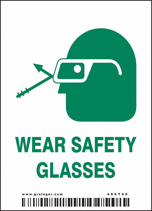 Safety Sign 4in x 2.875in Vinyl PK25