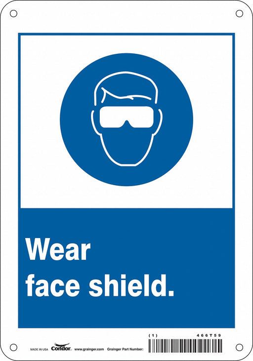 Safety Sign 10 in x 7 in Polyethylene
