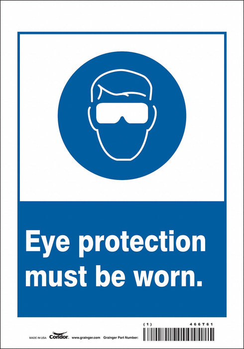 Safety Sign 10 in x 7 in Vinyl