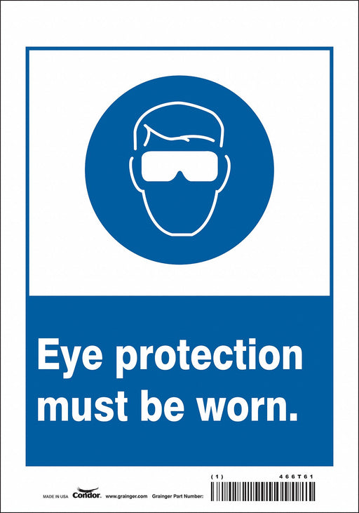 Safety Sign 10 in x 7 in Vinyl