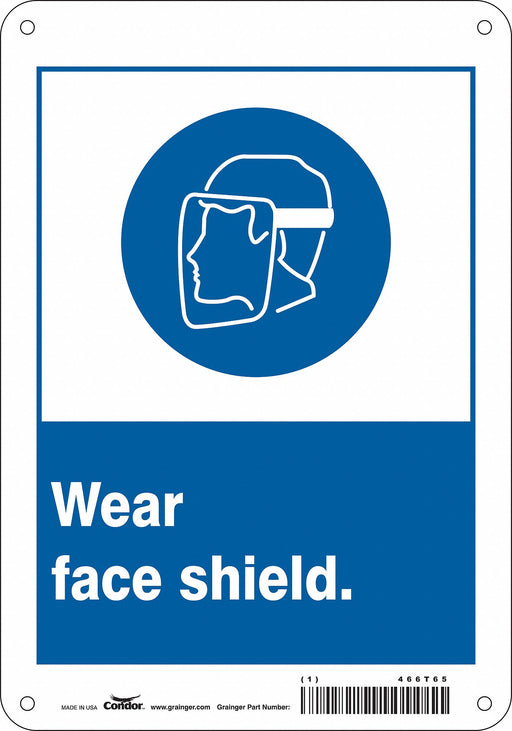 Safety Sign 10 in x 7 in Polyethylene