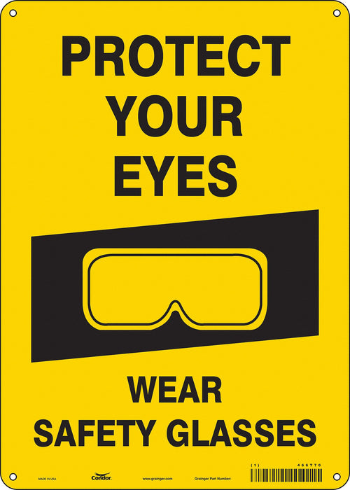 Safety Sign 14 in x 10 in Aluminum