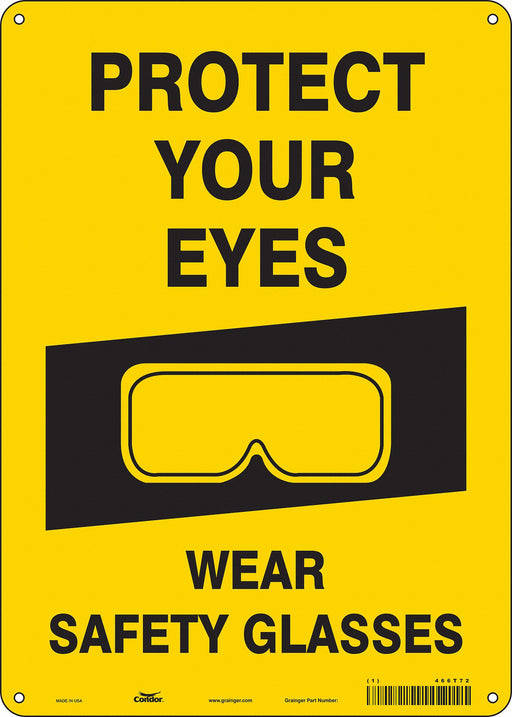 Safety Sign 14 in x 10 in Polyethylene