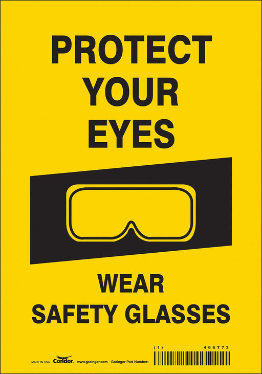 Safety Sign 10 inx7 in Vinyl