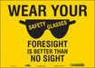 Safety Sign 10 in x 14 in Vinyl