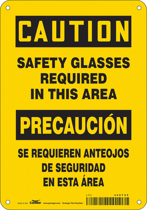 Safety Sign 10 inx7 in Aluminum