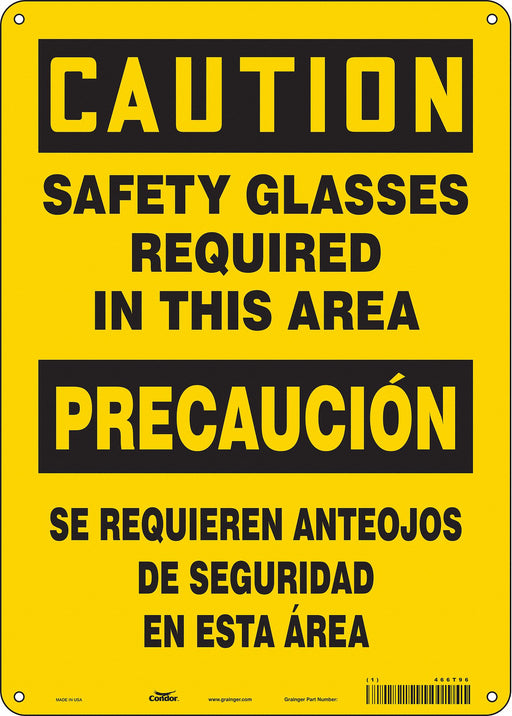 Safety Sign 14 in x 10 in Aluminum