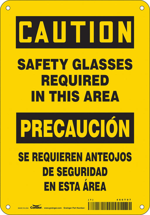 Safety Sign 10 inx7 in Polyethylene
