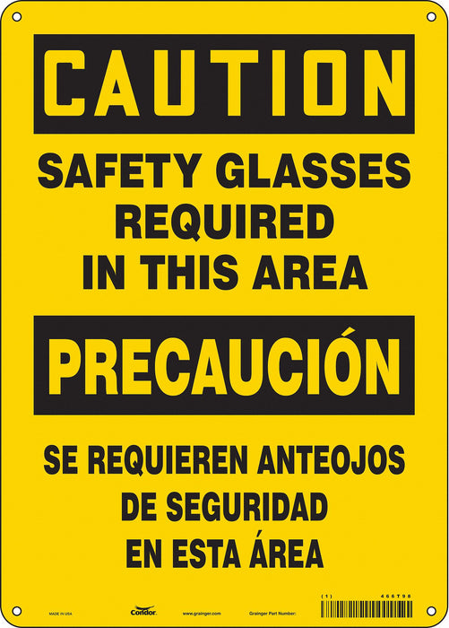 Safety Sign 14 inx10 in Polyethylene