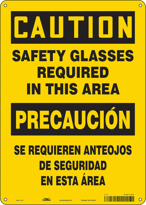 Safety Sign 14 inx10 in Polyethylene