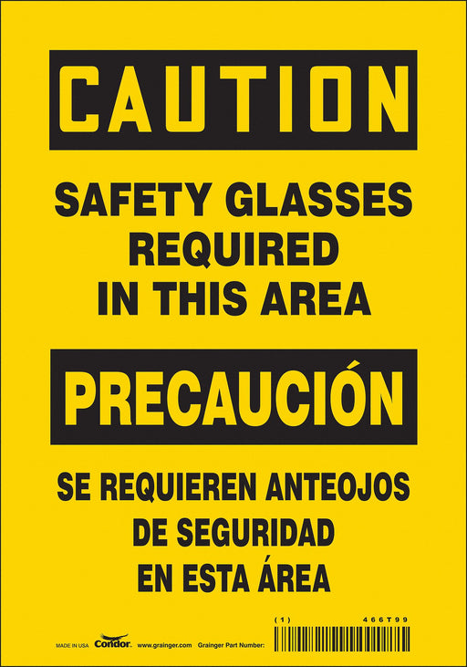 Safety Sign 10 in x 7 in Vinyl