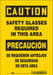 Safety Sign 10 in x 7 in Vinyl