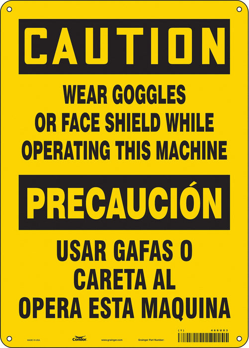 Safety Sign 14 inx10 in Aluminum