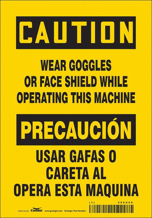 Safety Sign 10 inx7 in Vinyl