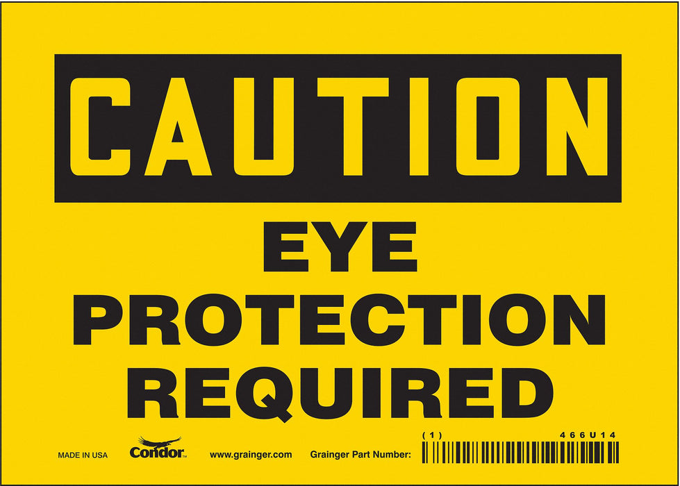 K0276 Safety Sign 5 inx7 in Vinyl